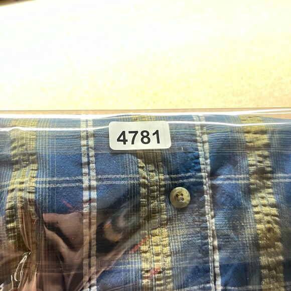 Bob Timberlake Shirt Mens Medium Plaid Button-Up Short-Sleeve Business Casual - Picture 8 of 9